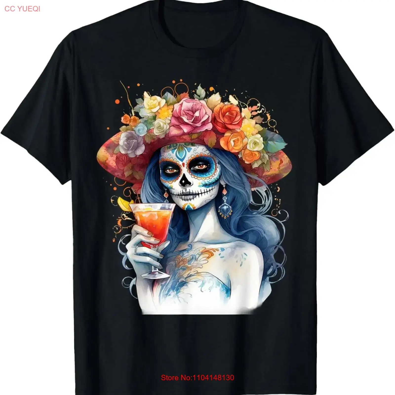 Vintage Fashion La - Camiseta Dia de Los Muertos La