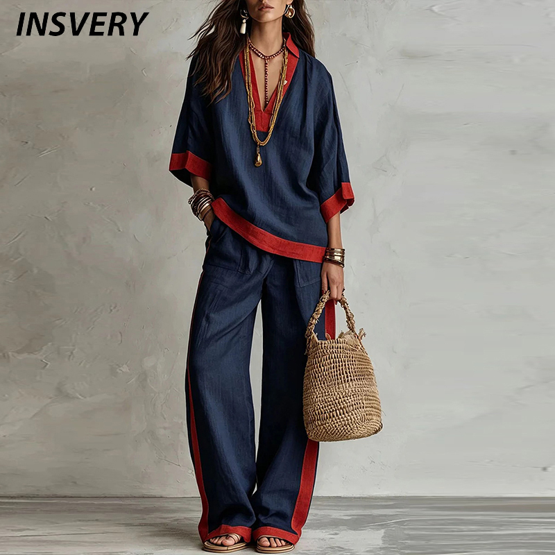 Vintage Fashion Jersey - Conjunto Feminino Casual de Moda com
