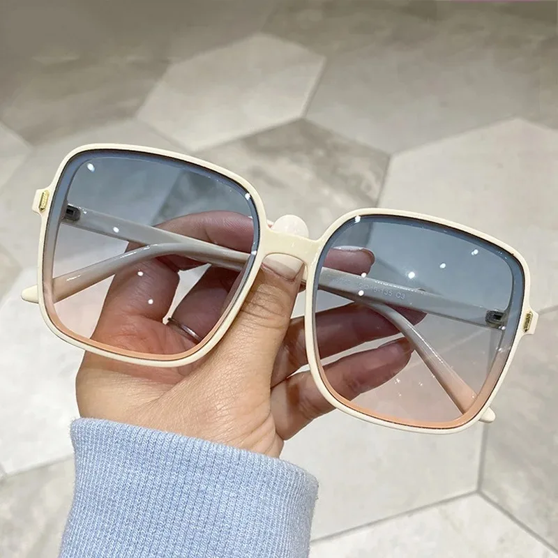 Vintage Outdoor Fashion - Óculos de sol quadrados grandes, estilo