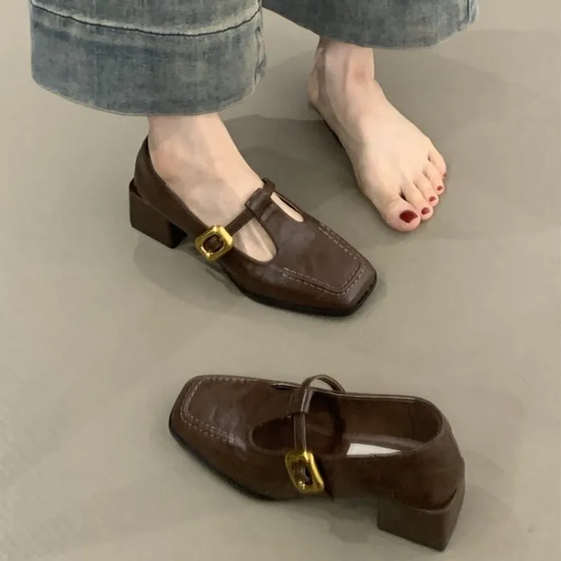 Sapatos Mary Jane femininos co - Vintage Fashion Dresses avaliação e preço