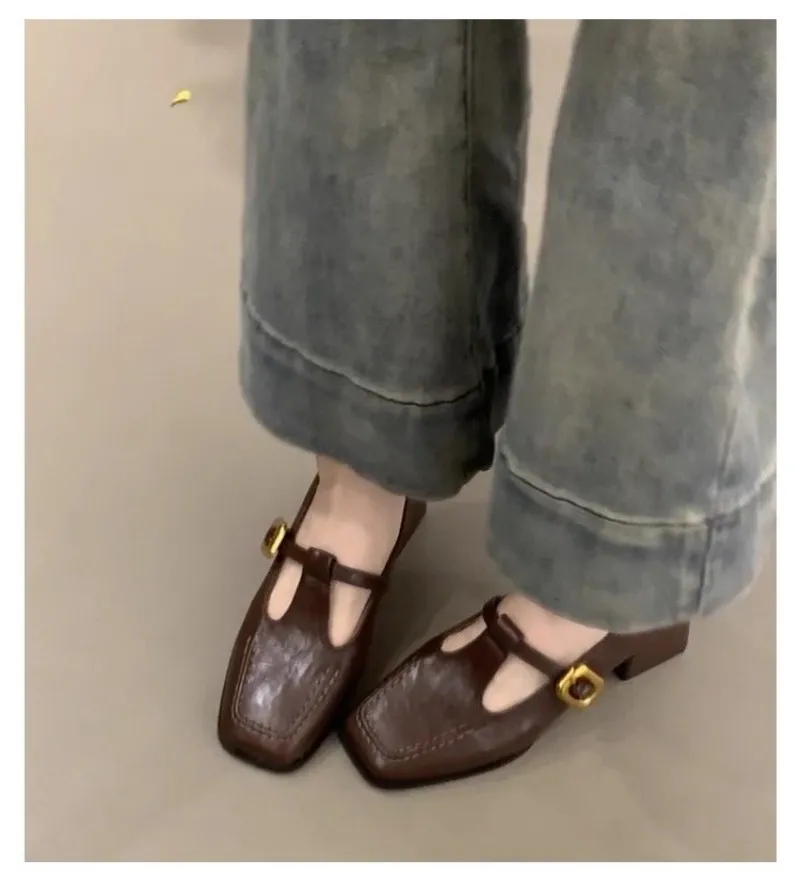Sapatos Mary Jane femininos co - Vintage Fashion Dresses avaliação e preço
