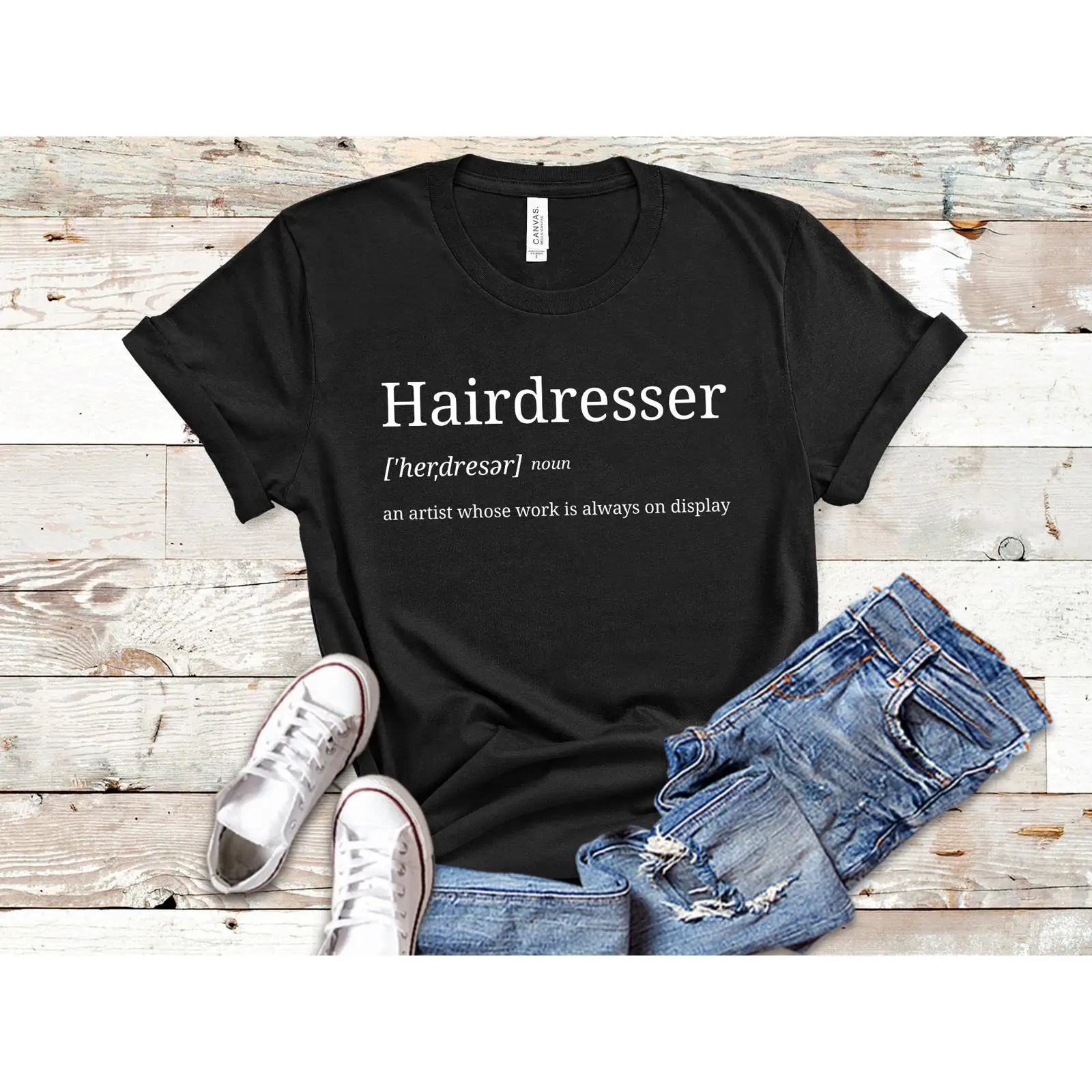 Camiseta de Cabeleireiro Vinta - Vintage Fashion Quotes avaliação e preço