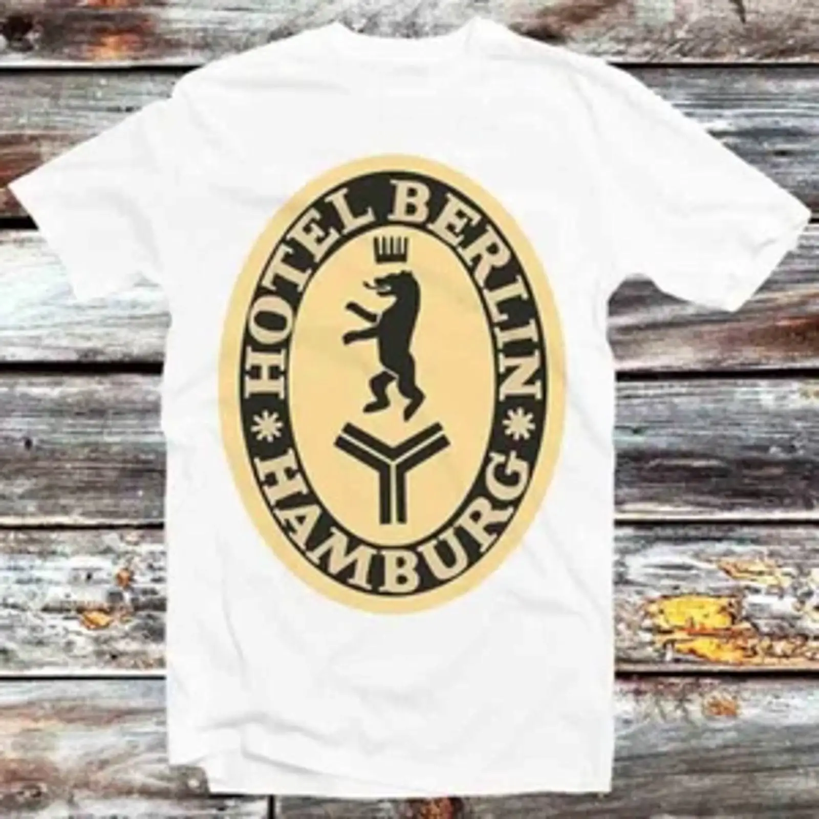 Camiseta com logotipo do Hotel - Vintage Fashion Hamburg avaliação e preço