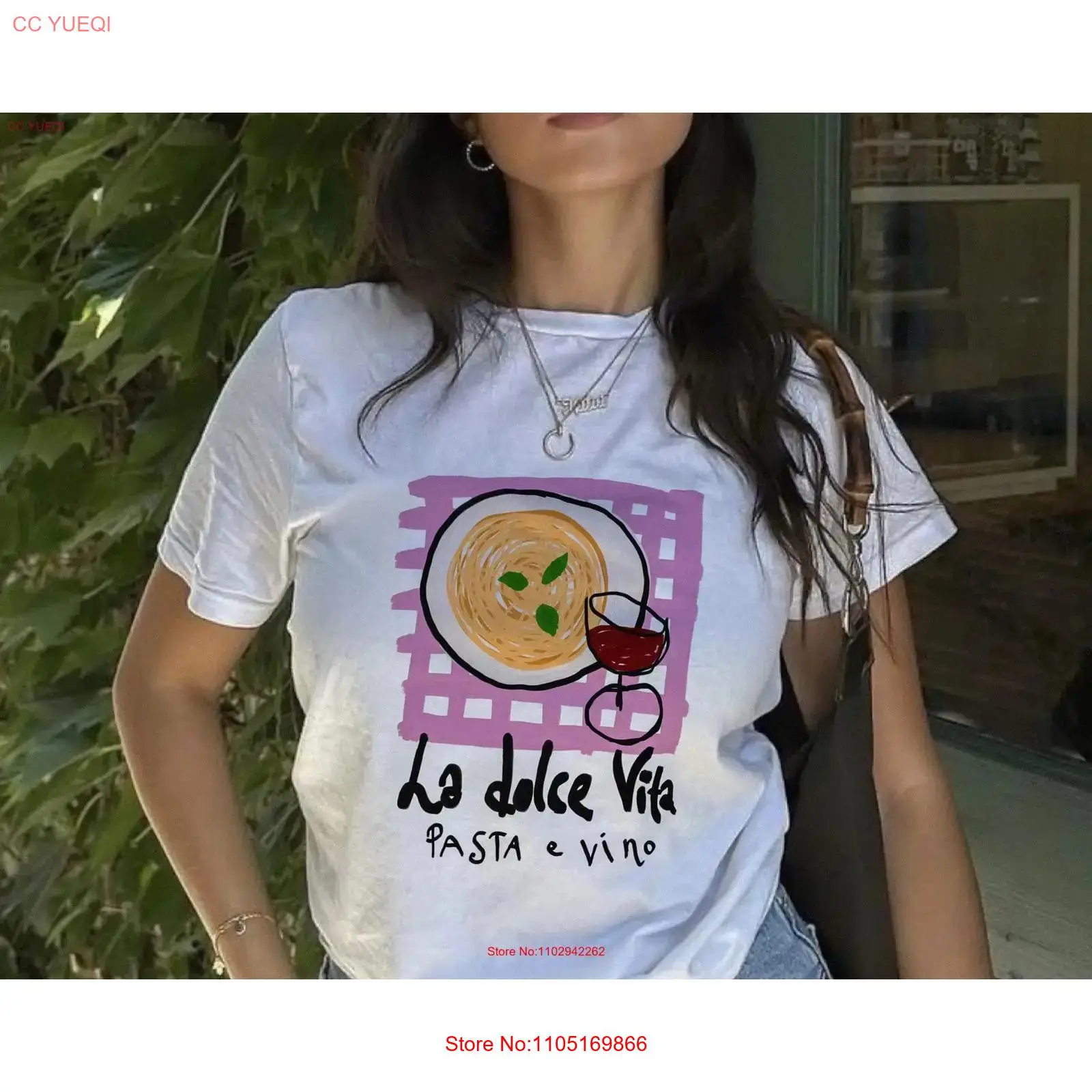La Dolce Vita Pasta T Shirt vi - Vintage Fashion La avaliação e preço